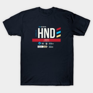 Japan (HND) Airport Code Baggage Tag T-Shirt